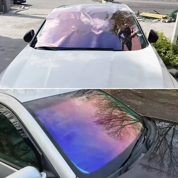 1M x 20M piros kaméleon VLT 82% szélvédő fóliák Autó első hátsó ablak árnyalata Szélvédő védelem Napszínező film UV blokk