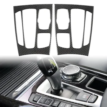 Autó szénszálas sebességváltó panel Dekor burkolat díszítő matrica BMW X5 X6 F15 F16 2014-2017
