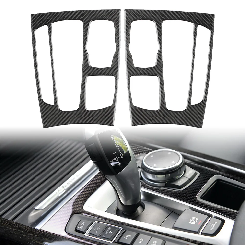 Autó szénszálas sebességváltó panel Dekor burkolat díszítő matrica BMW X5 X6 F15 F16 2014-20170