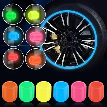 Autó világító sapkák fluoreszkáló éjszakai izzó kerék stílus gumiabroncs agy világító sapka dekoráció autóiparhoz Motorkerékpár kerékpár Y0V6