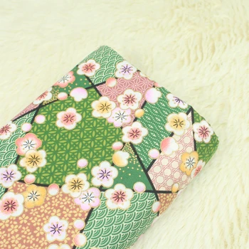 Kiváló minőségű pamut patchwork Gyönyörű virágok bélyegzés nyomtatás tissu coton Kézzel készített DIY patchwork táska ruházati szövet