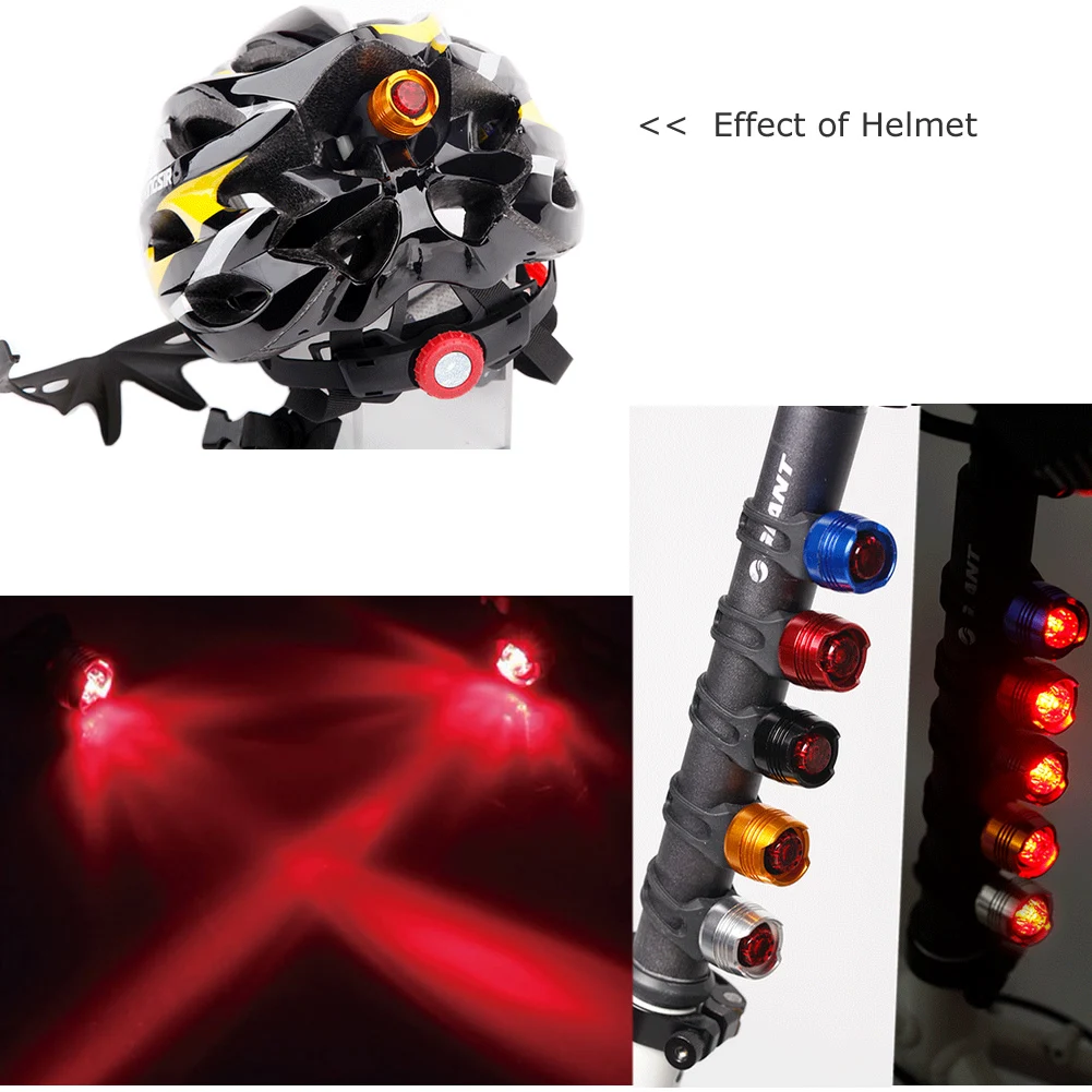 LED kerékpáros kerékpár első hátsó hátsó sisak könnyű biztonsági figyelmeztető lámpa leejtése szállítás1