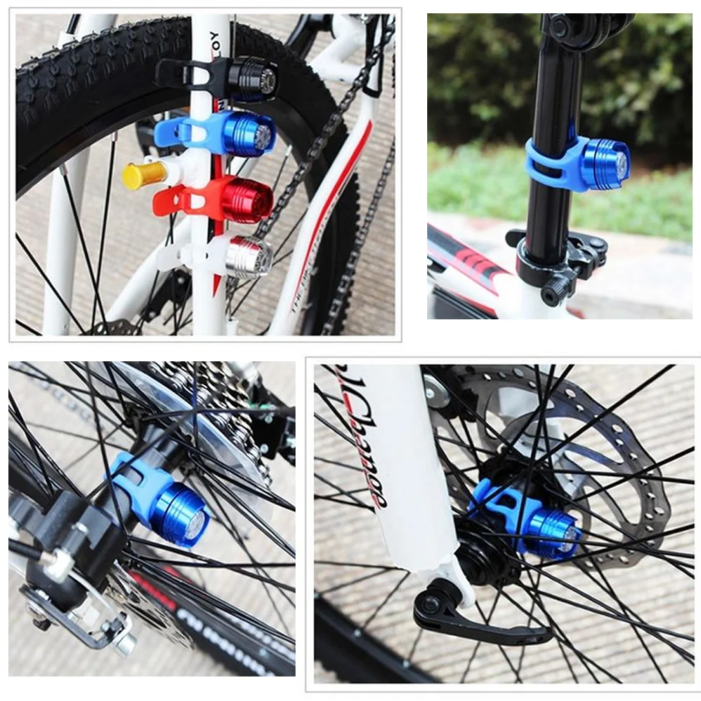 LED kerékpáros kerékpár első hátsó hátsó sisak könnyű biztonsági figyelmeztető lámpa leejtése szállítás3