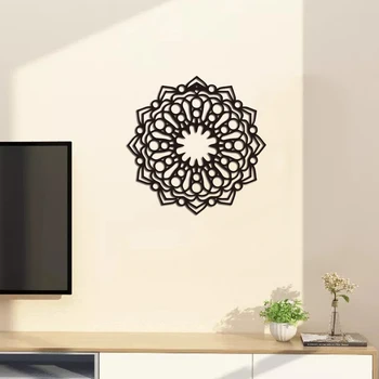 Metal Mandala Wall Art - Mandala Design - Fal sziluett Fém faldekoráció, irodai dekoráció, bohém művészet, lakberendezés