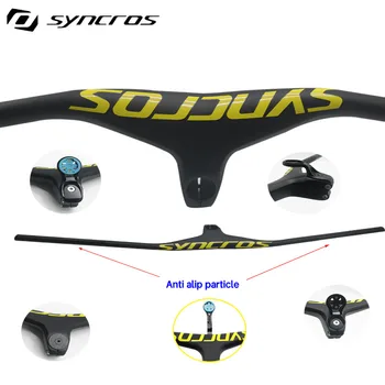 Syncros sárga Carbon integrált kormány Mtb kormány szár 28.6mm -7° Mountain Bike 660 ~ 800 70/80/90/100mm kerékpár alkatrészek